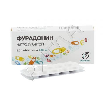 Фурадонин таблетки покрытые оболочкой 100мг №20 ** в аптеке Без сети в городе Полярный