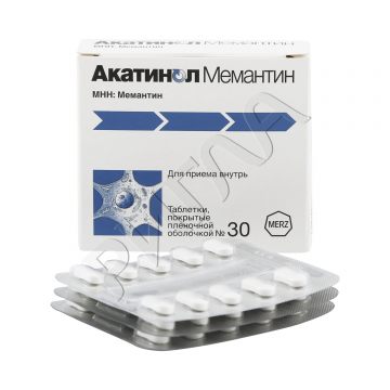 Акатинол Мемантин таблетки покрытые оболочкой 10мг №30 ** в аптеке Без сети в городе Крымск