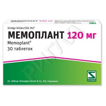 Мемоплант таблетки 120мг №30 в аптеке Будь Здоров в городе Анива