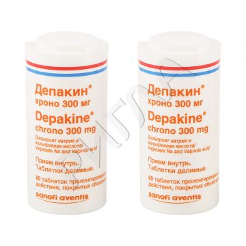 Депакин-хроно таблетки покрытые оболочкой 300мг №100 ** в аптеке Юг Фарма