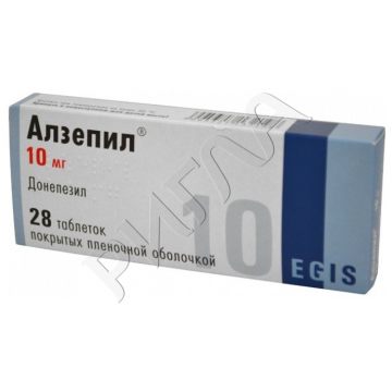 Алзепил таблетки покрытые оболочкой 10мг №28 ** в аптеке Без сети в городе Междуреченск