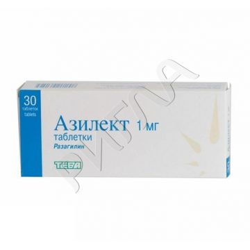 Азилект таблетки 1мг №30 ** в аптеке Диасфарм