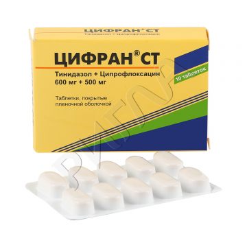 Цифран СТ таблетки покрытые оболочкой 500+600мг №10 ** в аптеке Аптека ру в городе Енисейск