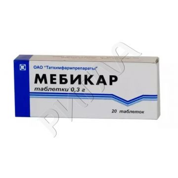 Мебикар таблетки 300мг №20 ** в аптеке Мелодия Здоровья в городе Задонск